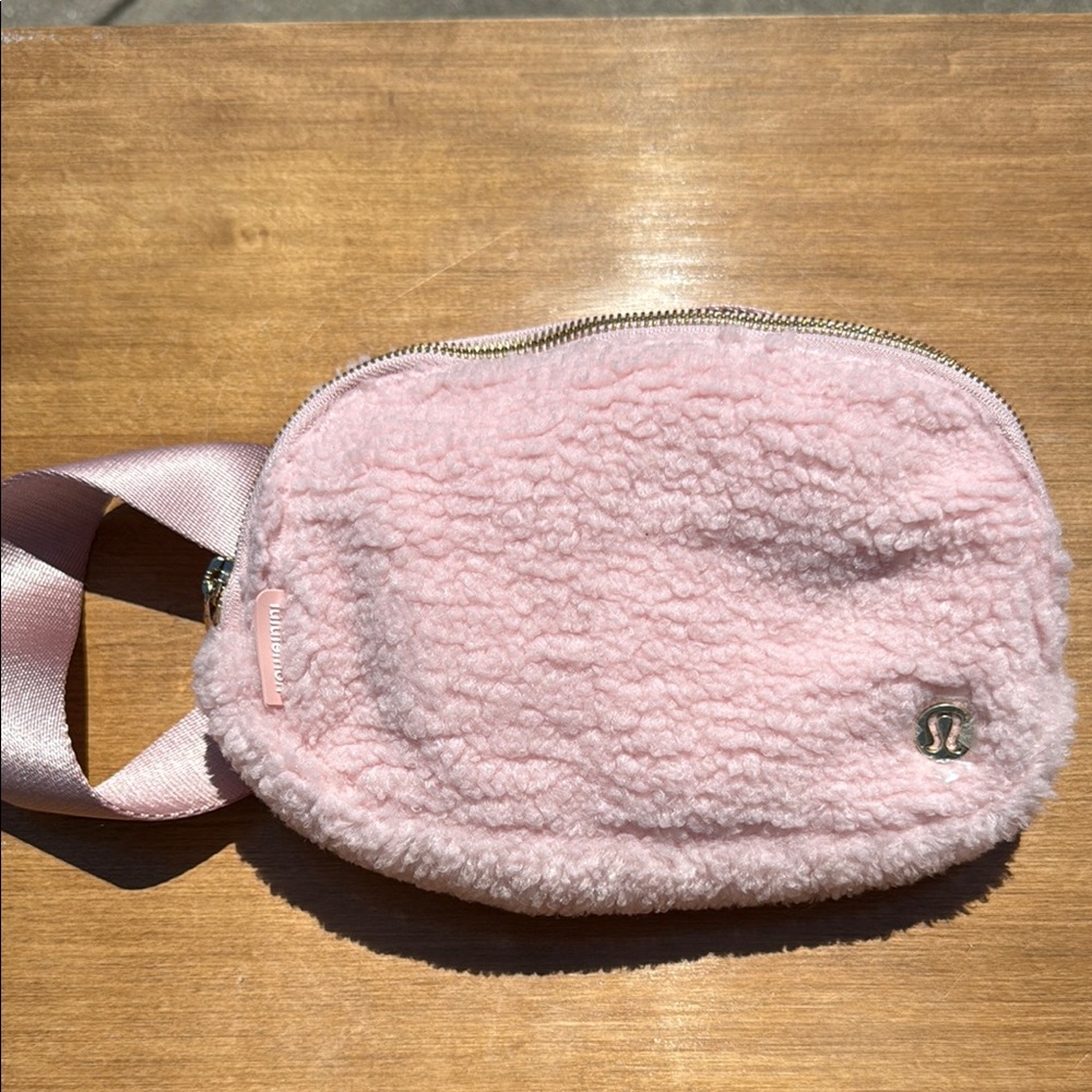 Lululemon Light Pink Sherpa Belt Bag